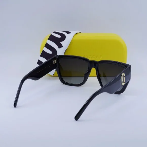 Final Price! Marc Jacobs MARC 646/S 008A WJ Black Grey Polarized Sunglasses